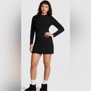 PINK Victoria's Secret Mock Neck Ribbed Dress- Size XL